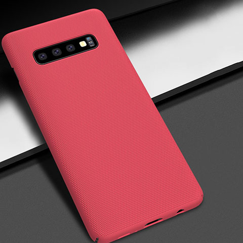 Funda Dura Plastico Rigida Carcasa Mate M02 para Samsung Galaxy S10 Rojo