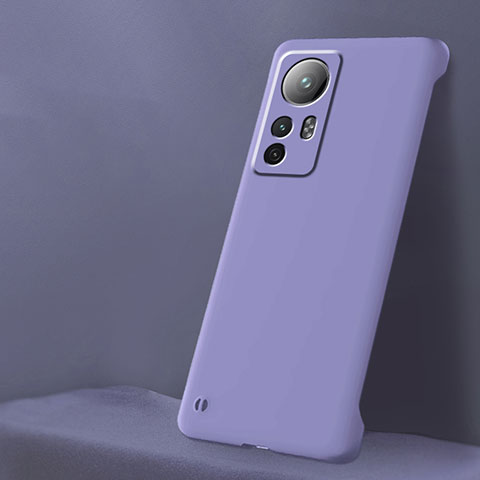 Funda Dura Plastico Rigida Carcasa Mate M02 para Xiaomi Mi 12 5G Purpura Claro
