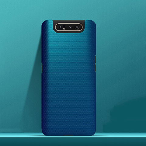 Funda Dura Plastico Rigida Carcasa Mate M03 para Samsung Galaxy A80 Azul