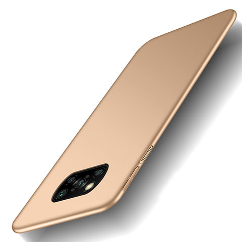 Funda Dura Plastico Rigida Carcasa Mate M03 para Xiaomi Poco X3 NFC Oro