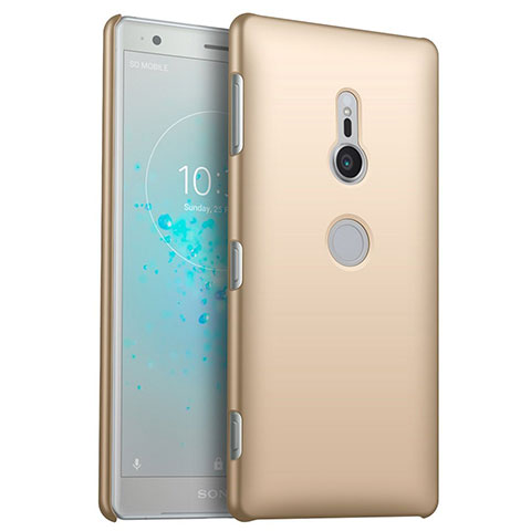 Funda Dura Plastico Rigida Carcasa Mate M04 para Sony Xperia XZ2 Oro