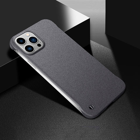 Funda Dura Plastico Rigida Carcasa Mate M05 para Apple iPhone 13 Pro Max Gris Oscuro