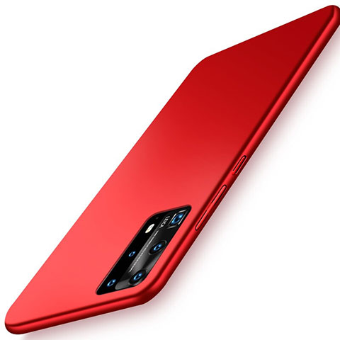 Funda Dura Plastico Rigida Carcasa Mate P01 para Huawei P40 Pro+ Plus Rojo