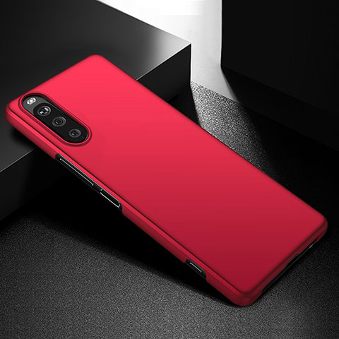 Funda Dura Plastico Rigida Carcasa Mate P01 para Sony Xperia 10 III Rojo