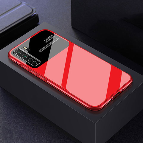 Funda Dura Plastico Rigida Carcasa Mate P02 para Huawei P40 Lite 5G Rojo