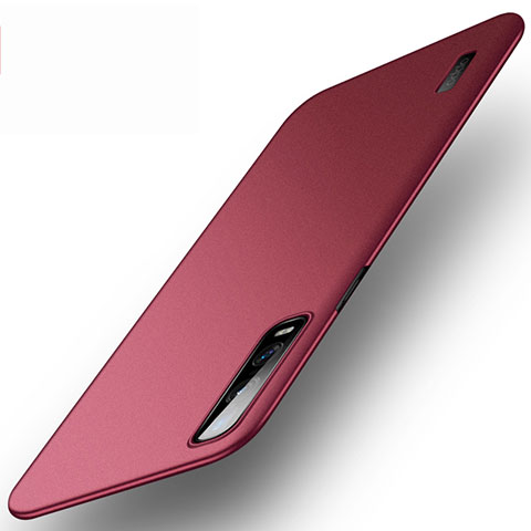 Funda Dura Plastico Rigida Carcasa Mate P03 para Oppo Find X2 Pro Rojo Rosa