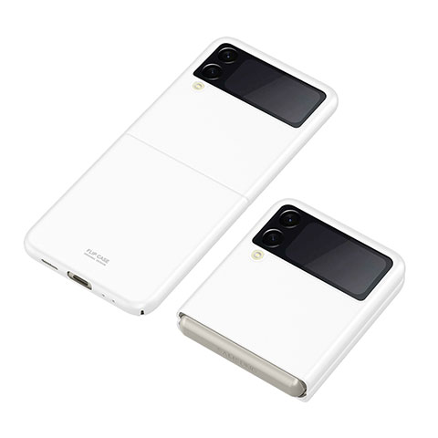 Funda Dura Plastico Rigida Carcasa Mate P06 para Samsung Galaxy Z Flip3 5G Blanco