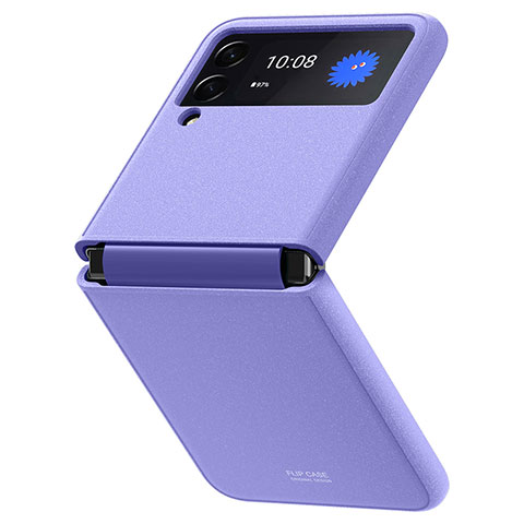 Funda Dura Plastico Rigida Carcasa Mate P07 para Samsung Galaxy Z Flip3 5G Morado