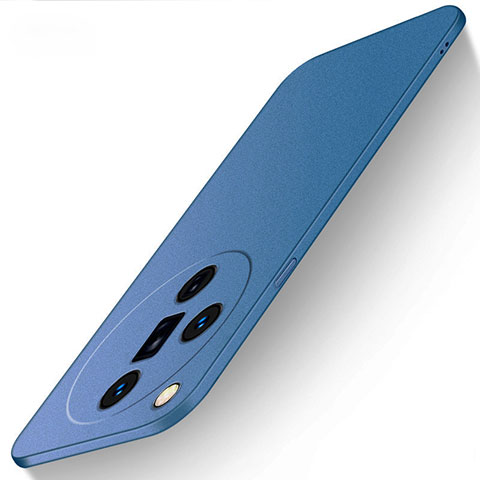 Funda Dura Plastico Rigida Carcasa Mate para Oppo Find X7 Ultra 5G Azul