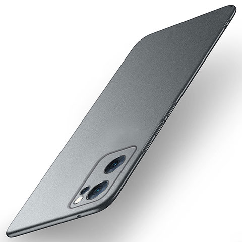 Funda Dura Plastico Rigida Carcasa Mate para Oppo Reno7 SE 5G Gris