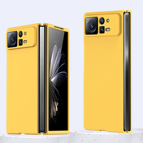 Funda Dura Plastico Rigida Carcasa Mate para Xiaomi Mix Fold 2 5G Amarillo