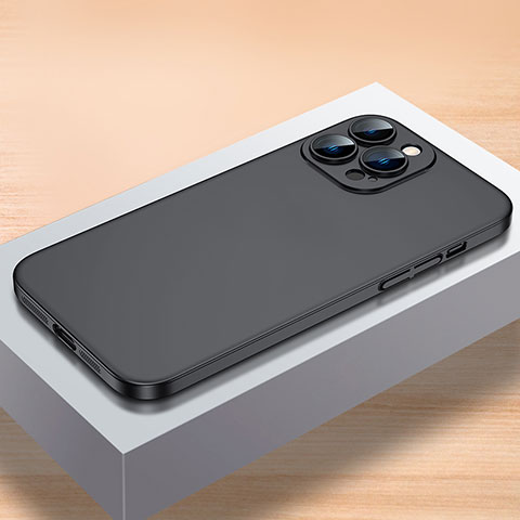 Funda Dura Plastico Rigida Carcasa Mate QC1 para Apple iPhone 12 Pro Negro