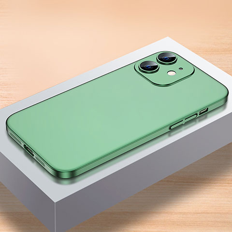 Funda Dura Plastico Rigida Carcasa Mate QC1 para Apple iPhone 12 Verde