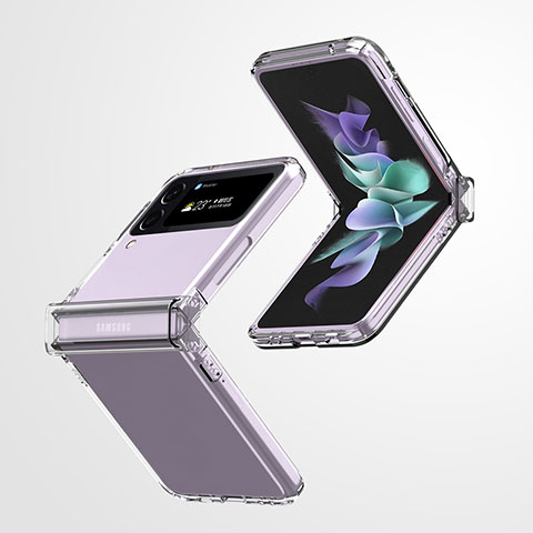Funda Dura Plastico Rigida Carcasa Mate T02 para Samsung Galaxy Z Flip4 5G Claro