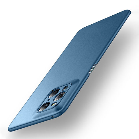 Funda Dura Plastico Rigida Carcasa Mate YK1 para Oppo Find X3 Pro 5G Azul