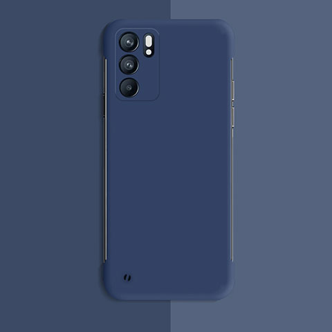 Funda Dura Plastico Rigida Carcasa Mate YK4 para Oppo Reno6 Pro 5G India Azul