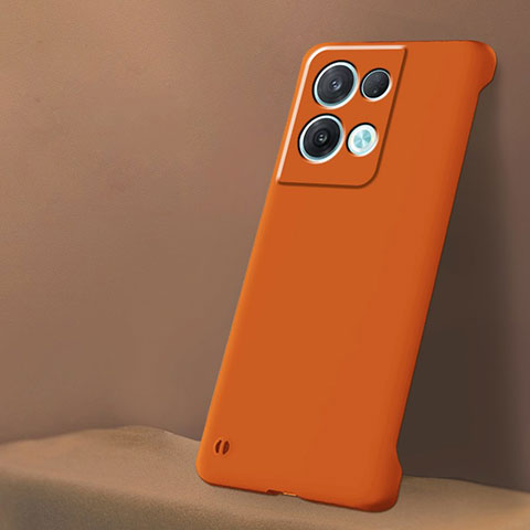 Funda Dura Plastico Rigida Carcasa Mate YK6 para Oppo Reno9 Pro 5G Naranja