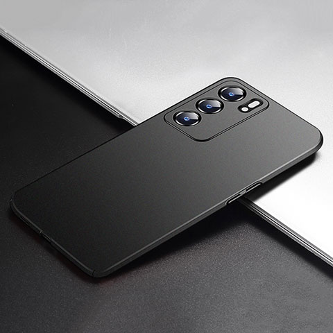 Funda Dura Plastico Rigida Carcasa Mate YK7 para Oppo Reno6 Pro 5G India Negro