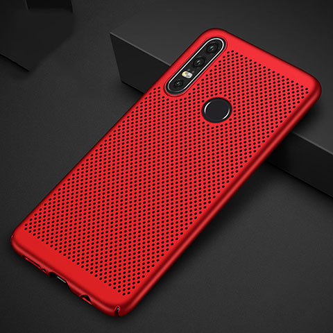 Funda Dura Plastico Rigida Carcasa Perforada P01 para Huawei P30 Lite New Edition Rojo