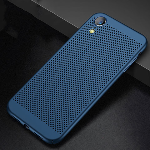 Funda Dura Plastico Rigida Carcasa Perforada para Apple iPhone XR Azul