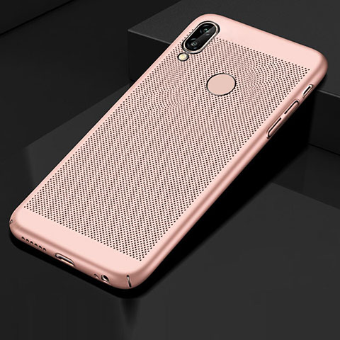 Funda Dura Plastico Rigida Carcasa Perforada para Huawei Honor 10 Lite Oro Rosa
