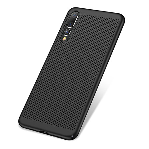 Funda Dura Plastico Rigida Carcasa Perforada para Huawei P20 Pro Negro