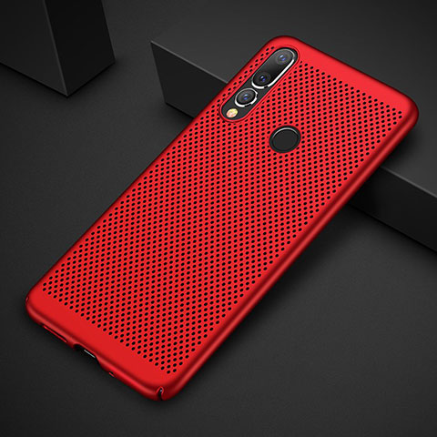 Funda Dura Plastico Rigida Carcasa Perforada para Huawei P30 Lite New Edition Rojo