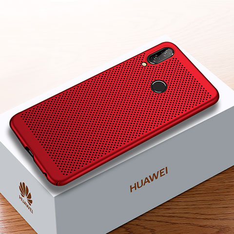 Funda Dura Plastico Rigida Carcasa Perforada para Huawei Y9 (2019) Rojo