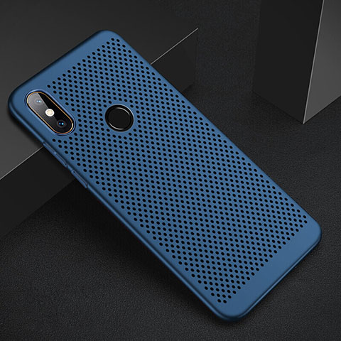 Funda Dura Plastico Rigida Carcasa Perforada para Xiaomi Mi A2 Azul