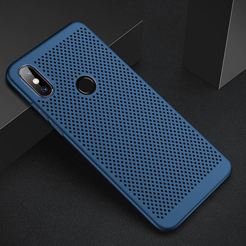 Funda Dura Plastico Rigida Carcasa Perforada para Xiaomi Mi A2 Lite Azul