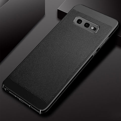 Funda Dura Plastico Rigida Carcasa Perforada W01 para Samsung Galaxy S10e Negro