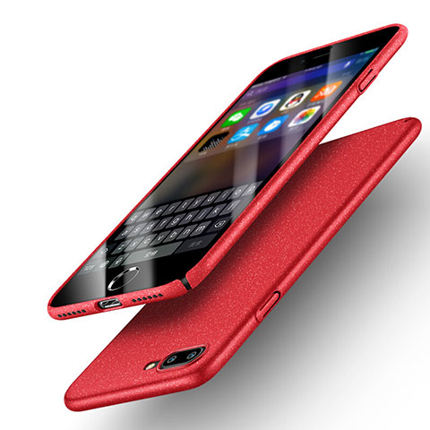 Funda Dura Plastico Rigida Fino Arenisca para Apple iPhone 8 Plus Rojo