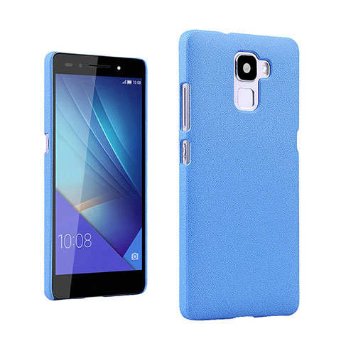 Funda Dura Plastico Rigida Fino Arenisca para Huawei Honor 7 Dual SIM Azul