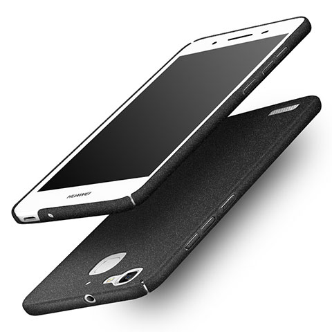 Funda Dura Plastico Rigida Fino Arenisca para Huawei P8 Lite Smart Negro