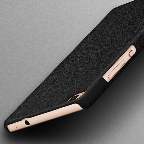 Funda Dura Plastico Rigida Fino Arenisca para Huawei P8 Negro