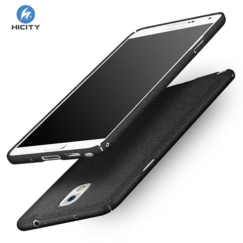 Funda Dura Plastico Rigida Fino Arenisca para Samsung Galaxy Note 3 N9000 Negro