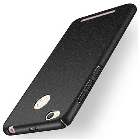 Funda Dura Plastico Rigida Fino Arenisca para Xiaomi Redmi 3X Negro