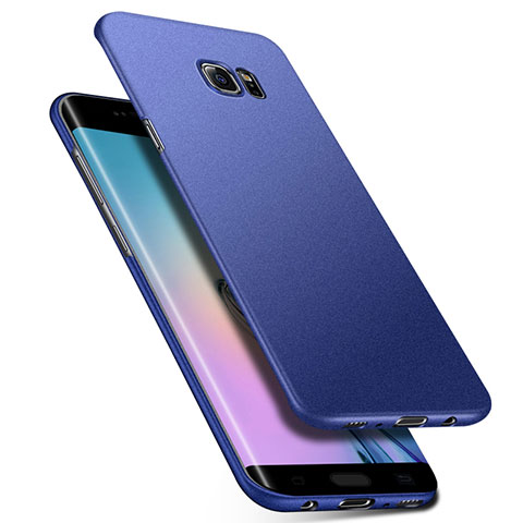 Funda Dura Plastico Rigida Fino Arenisca Q01 para Samsung Galaxy S6 Edge SM-G925 Azul