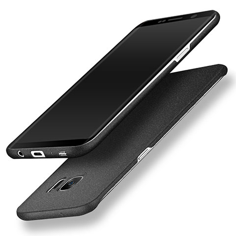 Funda Dura Plastico Rigida Fino Arenisca Q01 para Samsung Galaxy S7 Edge G935F Negro