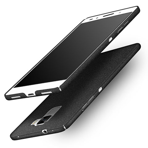 Funda Dura Plastico Rigida Fino Arenisca R01 para Huawei Honor 7 Dual SIM Negro