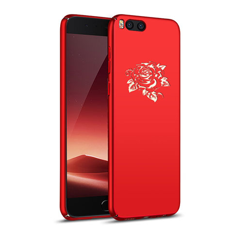 Funda Dura Plastico Rigida Flores para Xiaomi Mi 6 Rojo