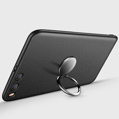 Funda Dura Plastico Rigida Mate con Anillo de dedo Soporte A03 para Xiaomi Mi 6 Negro