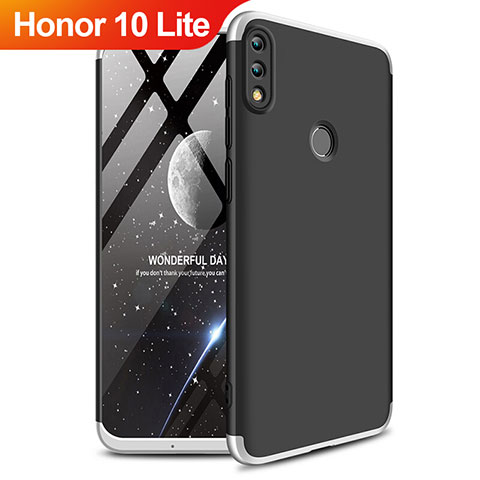 Funda Dura Plastico Rigida Mate Frontal y Trasera 360 Grados para Huawei Honor 10 Lite Plata