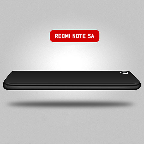 Funda Dura Plastico Rigida Mate Frontal y Trasera 360 Grados para Xiaomi Redmi Note 5A Standard Edition Negro