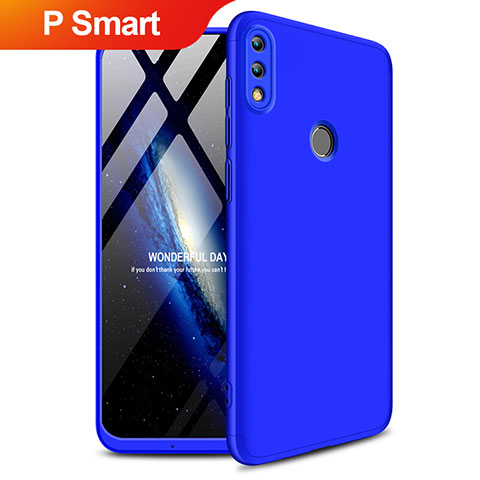 Funda Dura Plastico Rigida Mate Frontal y Trasera 360 Grados Q01 para Huawei P Smart (2019) Azul