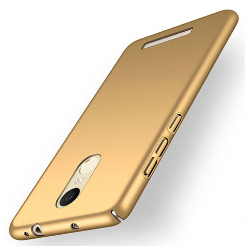 Funda Dura Plastico Rigida Mate M01 para Xiaomi Redmi Note 3 Pro Oro