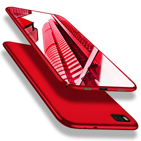Funda Dura Plastico Rigida Mate M02 para Huawei P8 Rojo