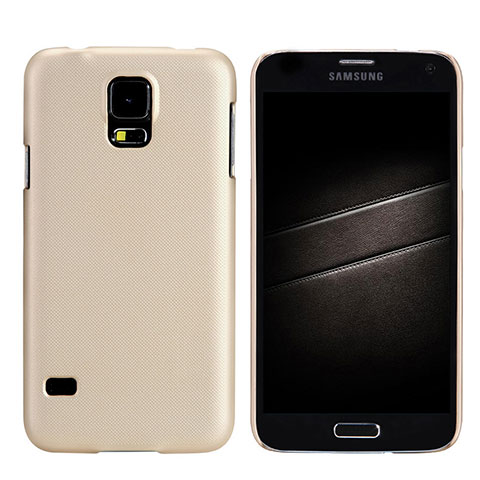 Funda Dura Plastico Rigida Mate M02 para Samsung Galaxy S5 G900F G903F Oro