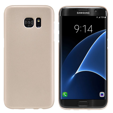 Funda Dura Plastico Rigida Mate M10 para Samsung Galaxy S7 Edge G935F Oro