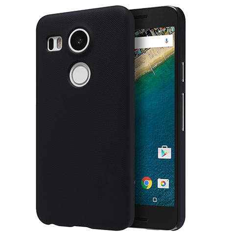 Funda Dura Plastico Rigida Mate P01 para Google Nexus 5X Negro